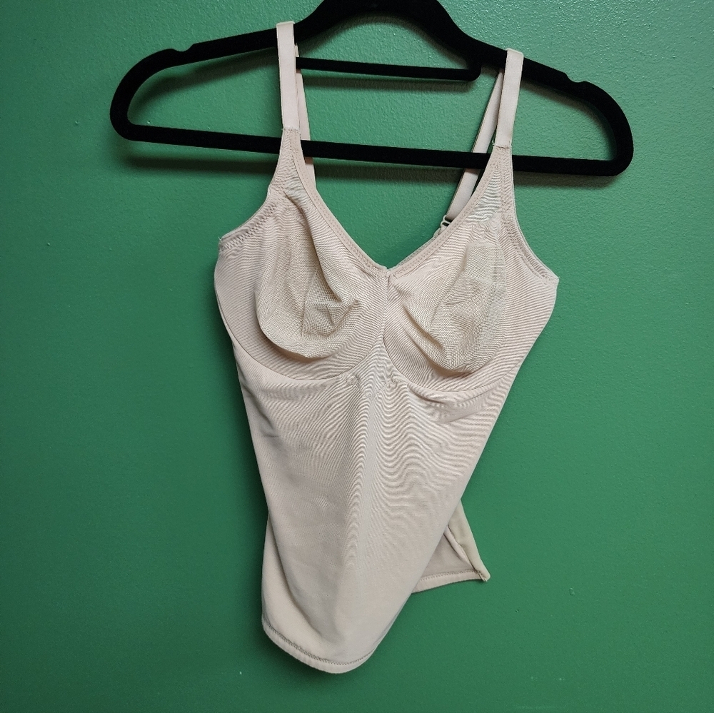 Miraclesuit Shapewear Tank 34C | Nude Slimming Control Cami Built-In Bra